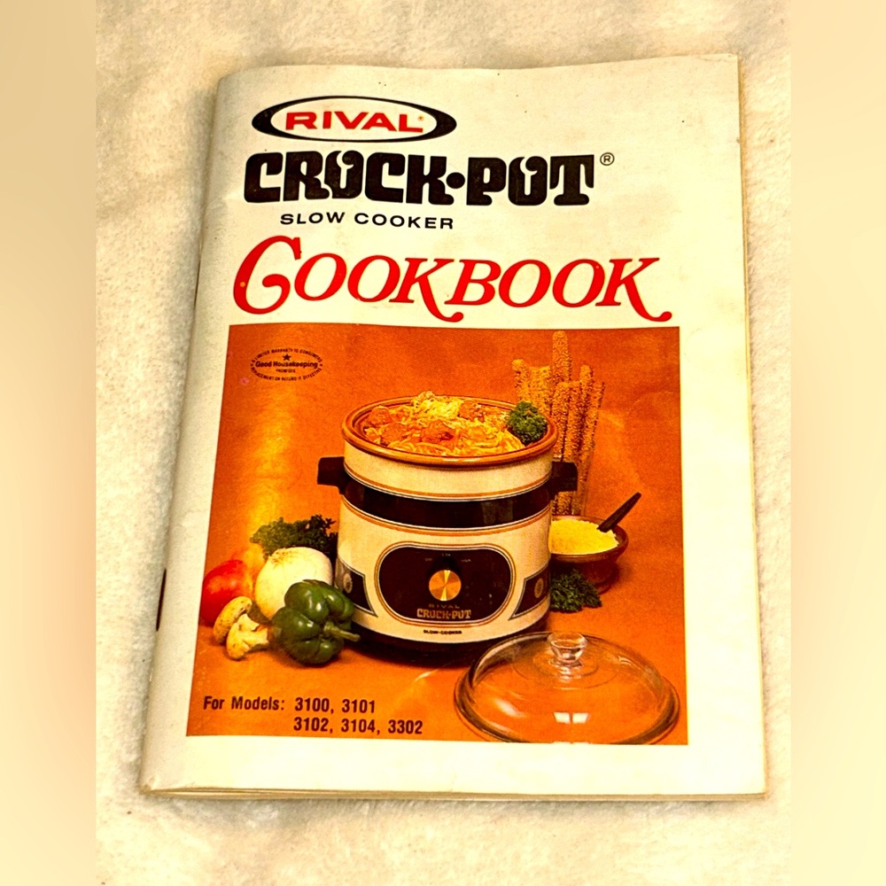 Vintage Rival Crock Pot Slow Cooker Server Cook Book Recipe